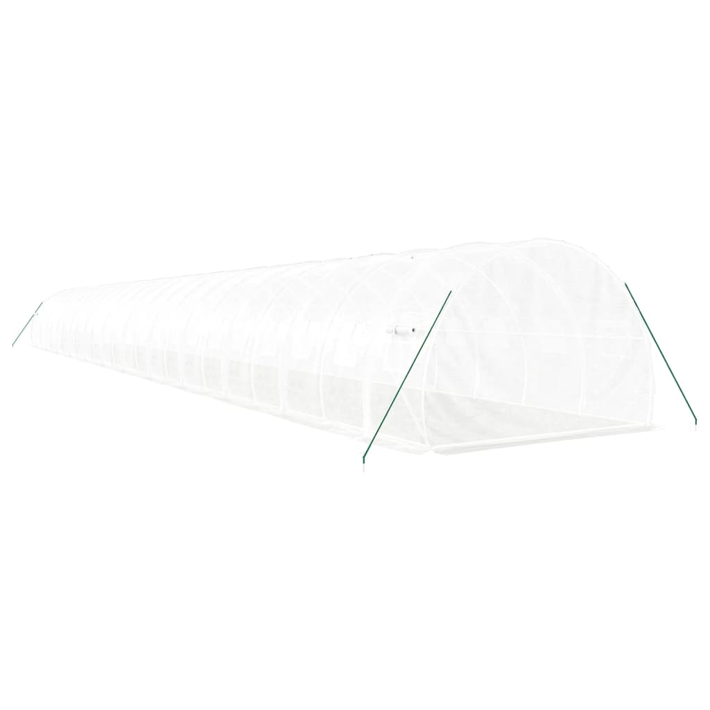 vidaXL Greenhouse with Steel Frame White 72 m² 24x3x2 m 6
