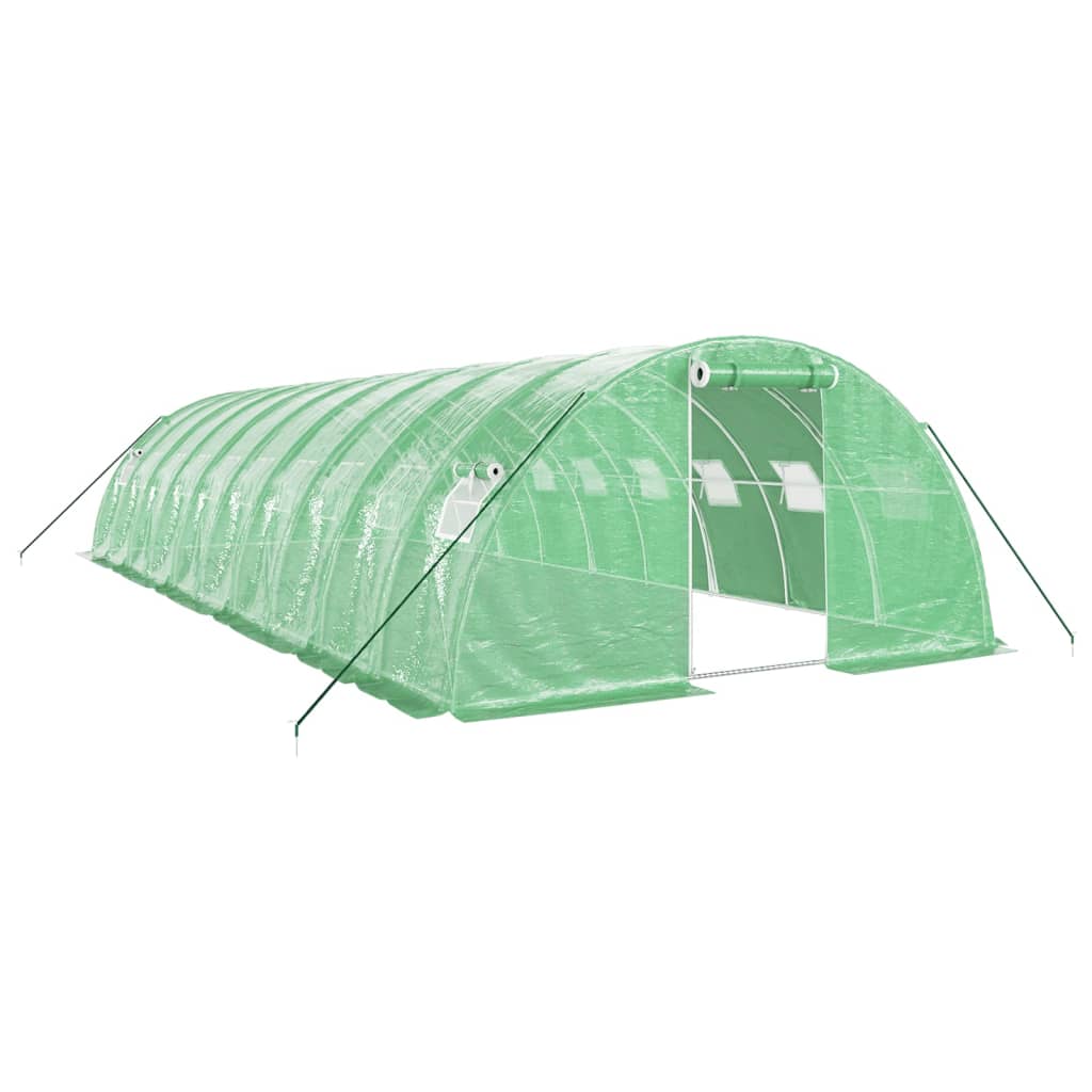 vidaXL Greenhouse with Steel Frame Green 40 m² 10x4x2 m 2