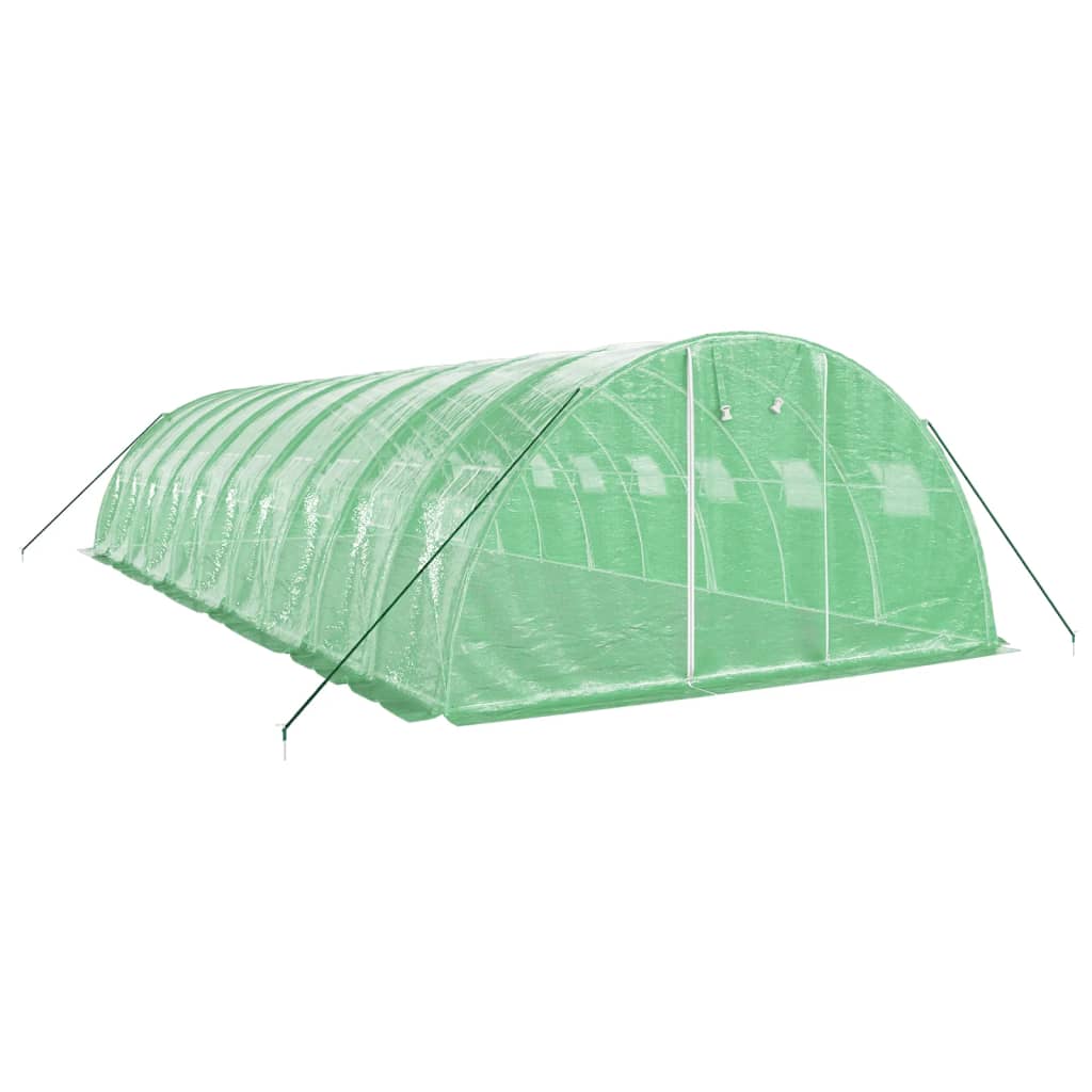 vidaXL Greenhouse with Steel Frame Green 40 m² 10x4x2 m 3