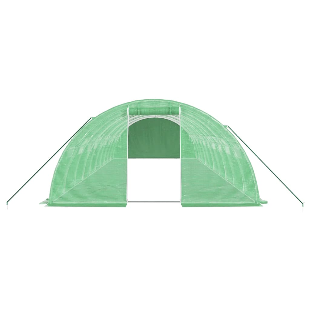 vidaXL Greenhouse with Steel Frame Green 40 m² 10x4x2 m 4