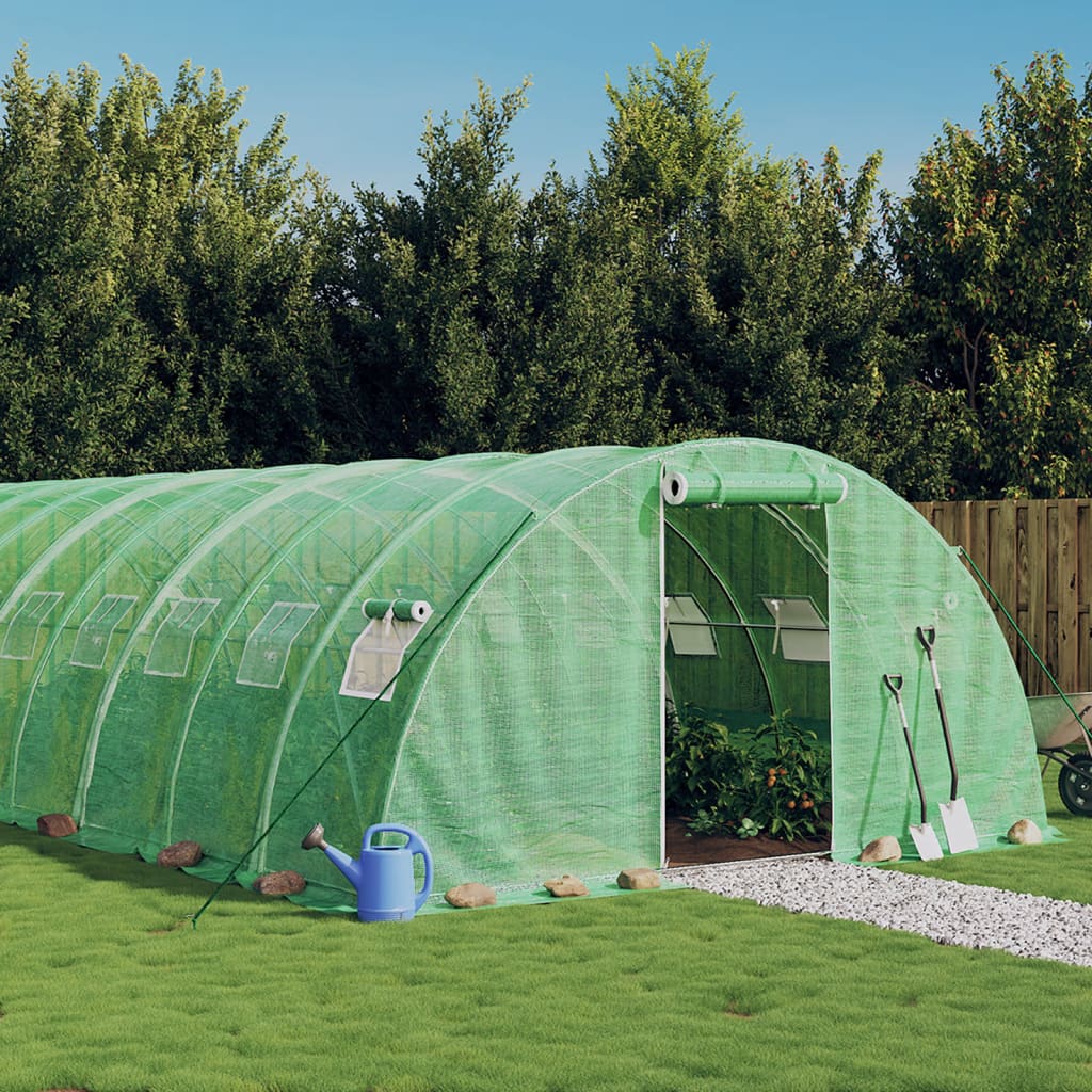 vidaXL Greenhouse with Steel Frame Green 40 m² 10x4x2 m 1