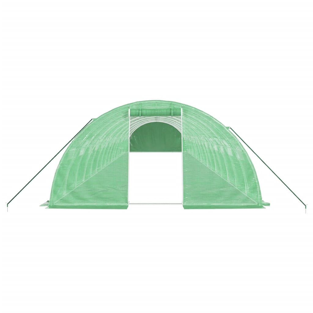 vidaXL Greenhouse with Steel Frame Green 64 m² 16x4x2 m 4