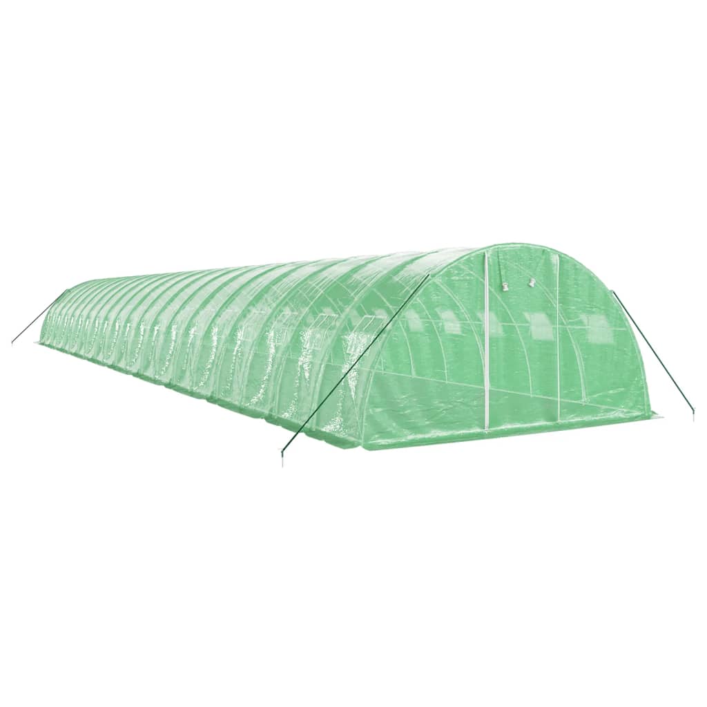 vidaXL Greenhouse with Steel Frame Green 80 m² 20x4x2 m 3