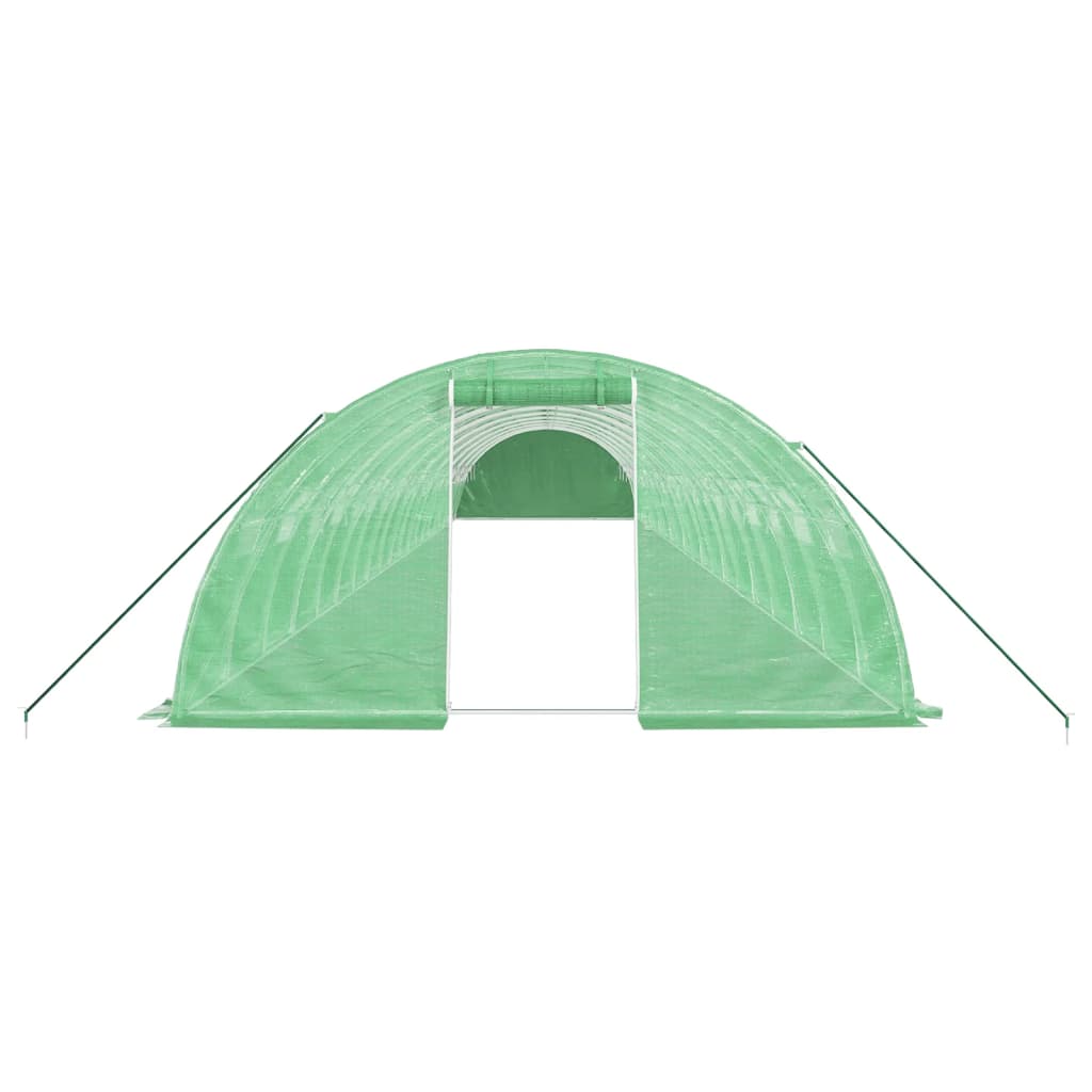 vidaXL Greenhouse with Steel Frame Green 80 m² 20x4x2 m 4