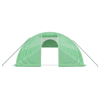 vidaXL Greenhouse with Steel Frame Green 80 m² 20x4x2 m 4