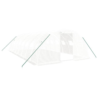vidaXL Greenhouse with Steel Frame White 32 m² 8x4x2 m 2