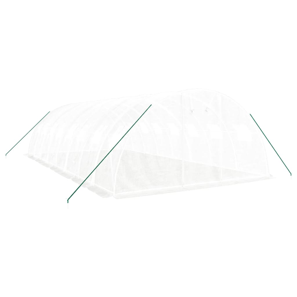 vidaXL Greenhouse with Steel Frame White 32 m² 8x4x2 m 3
