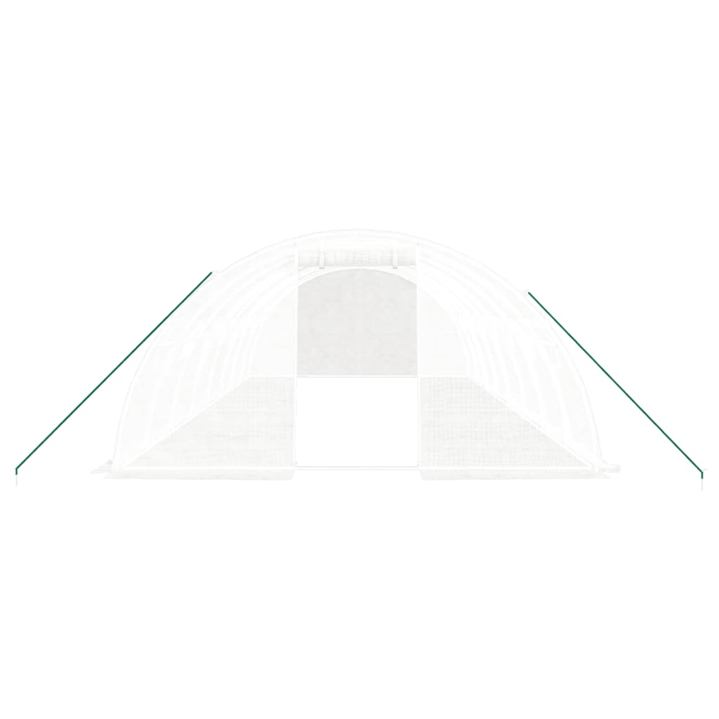 vidaXL Greenhouse with Steel Frame White 32 m² 8x4x2 m 4