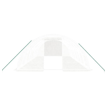 vidaXL Greenhouse with Steel Frame White 32 m² 8x4x2 m 4
