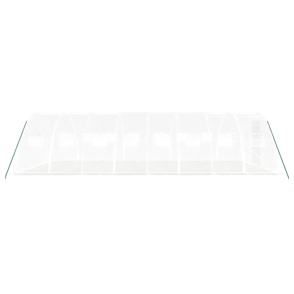 vidaXL Greenhouse with Steel Frame White 32 m² 8x4x2 m 6