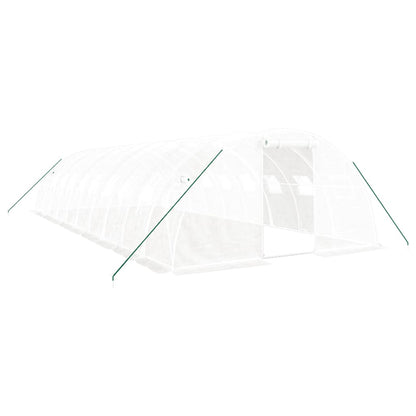 vidaXL Greenhouse with Steel Frame White 40 m² 10x4x2 m 2
