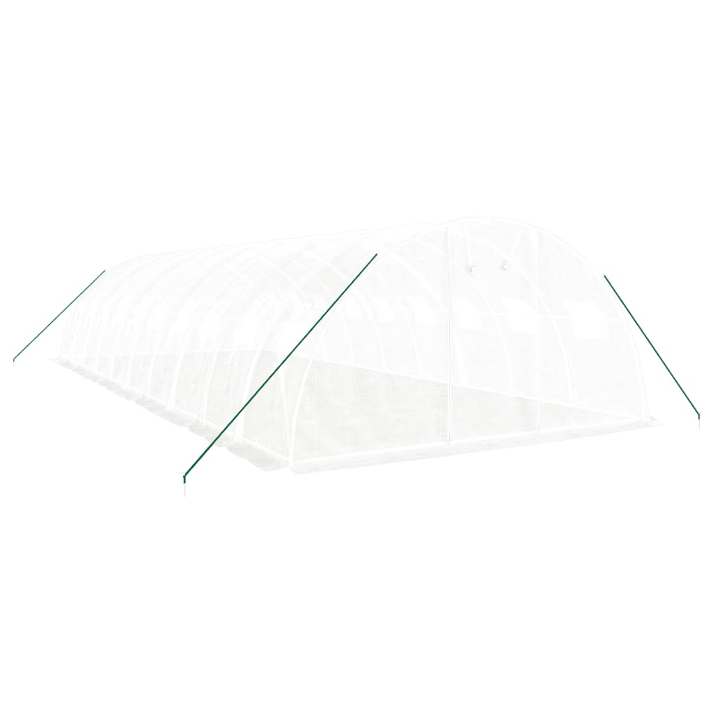 vidaXL Greenhouse with Steel Frame White 40 m² 10x4x2 m 3