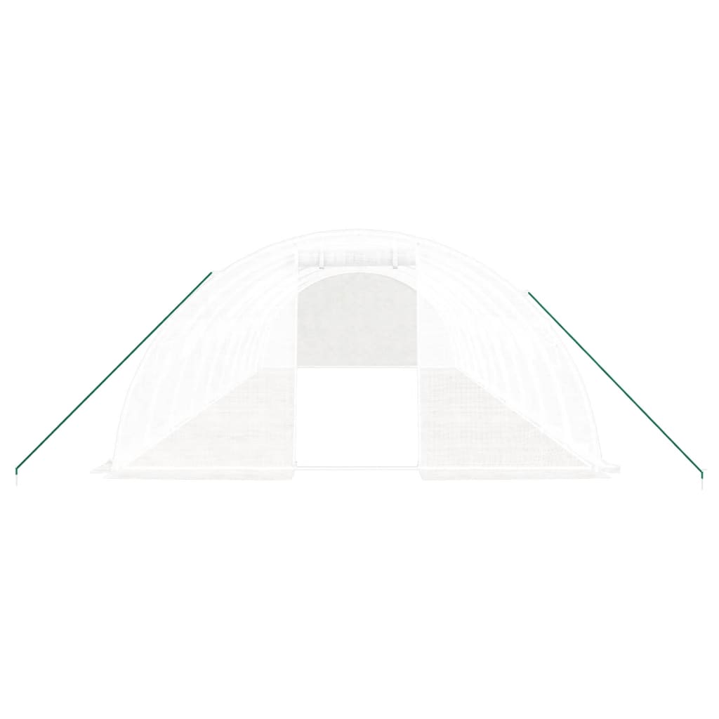 vidaXL Greenhouse with Steel Frame White 40 m² 10x4x2 m 4