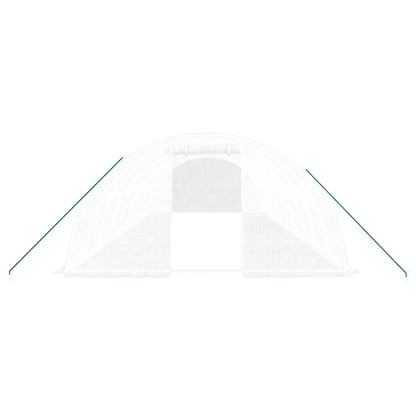 vidaXL Greenhouse with Steel Frame White 40 m² 10x4x2 m 4