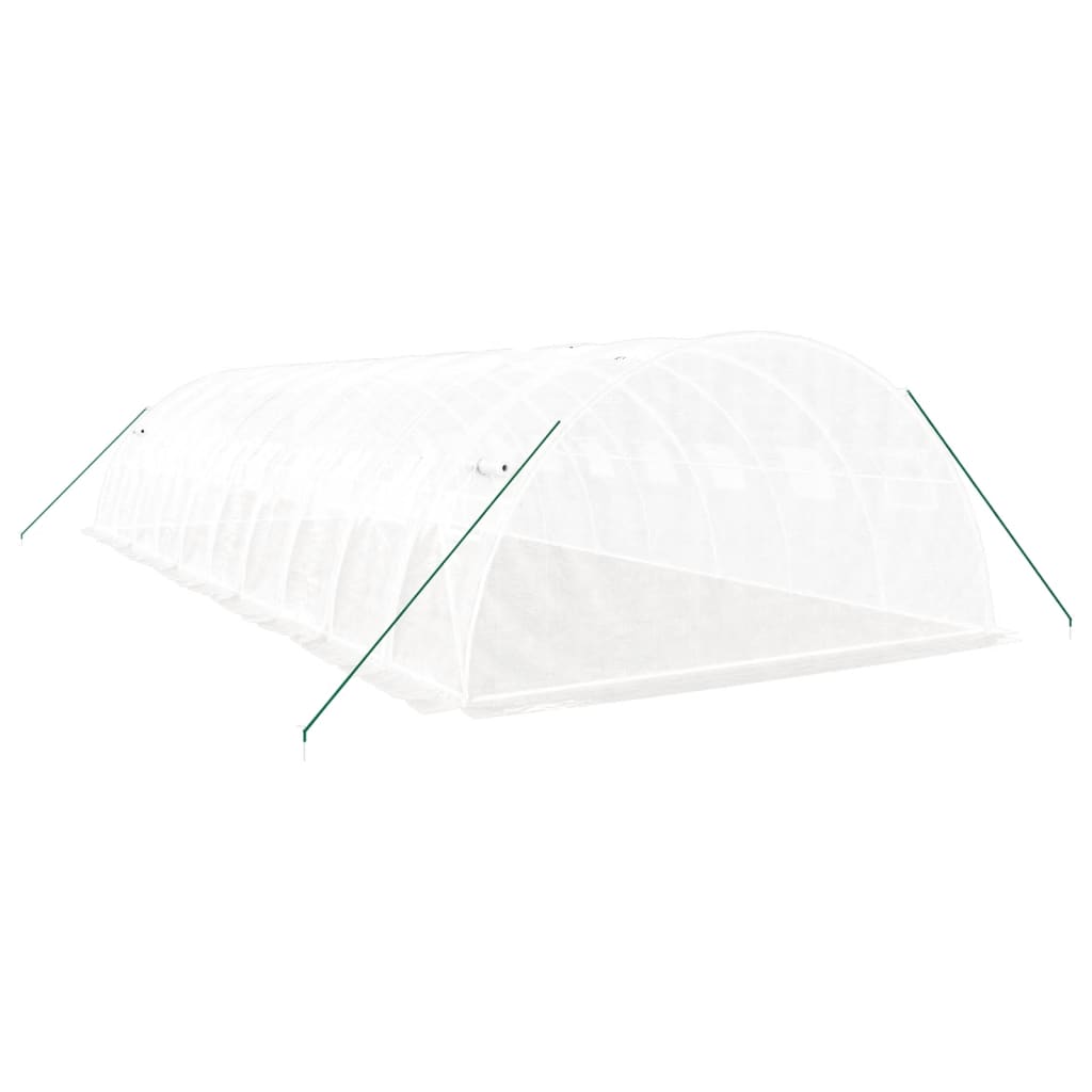 vidaXL Greenhouse with Steel Frame White 40 m² 10x4x2 m 6
