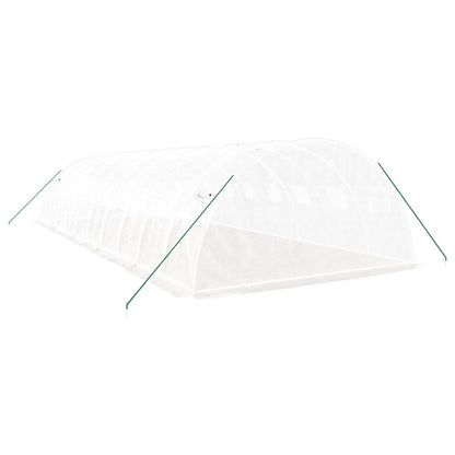 vidaXL Greenhouse with Steel Frame White 40 m² 10x4x2 m 6