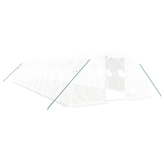 vidaXL Greenhouse with Steel Frame White 48 m² 12x4x2 m 2