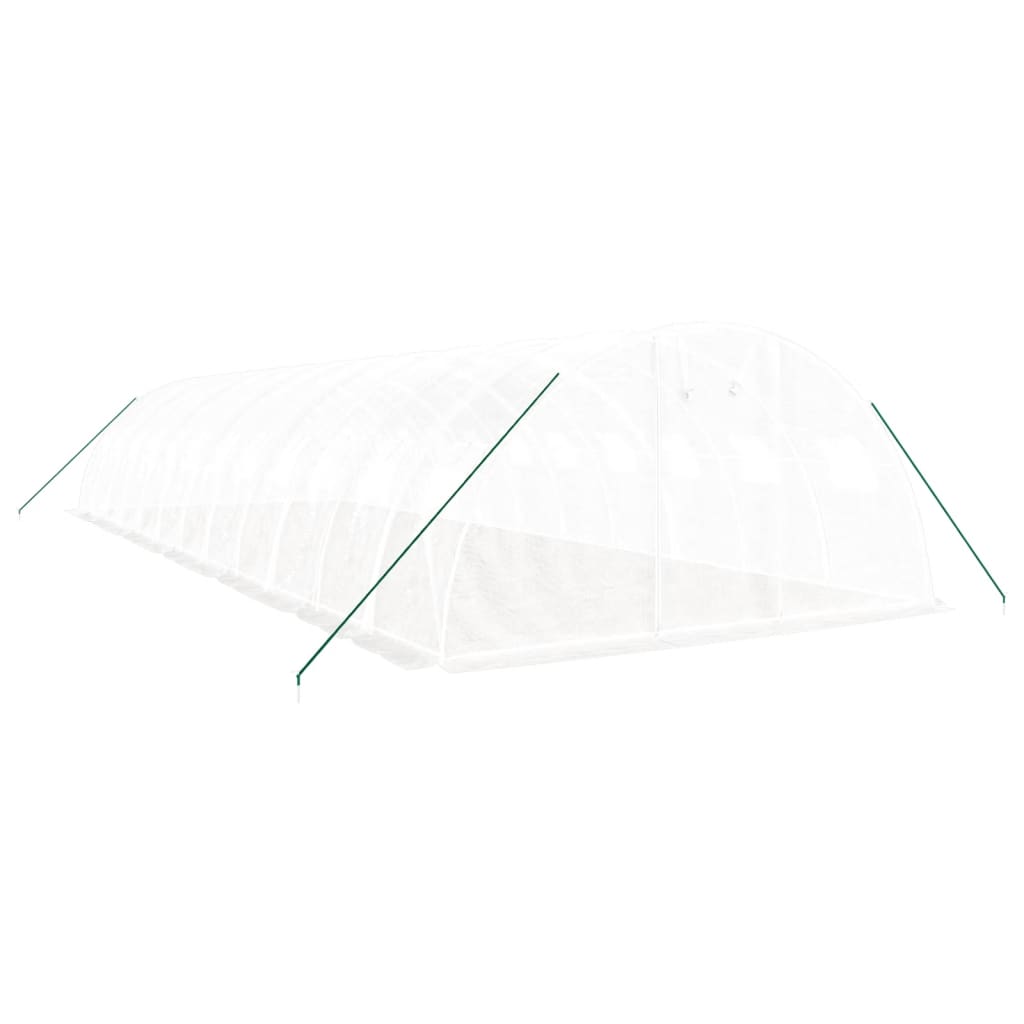 vidaXL Greenhouse with Steel Frame White 48 m² 12x4x2 m 3