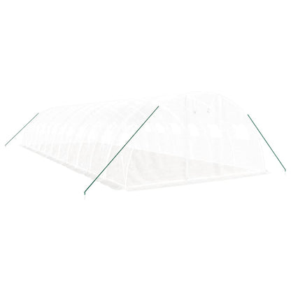 vidaXL Greenhouse with Steel Frame White 48 m² 12x4x2 m 3