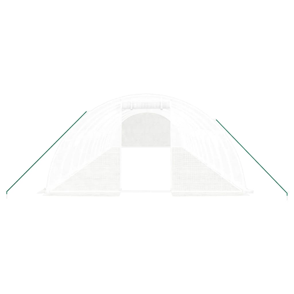 vidaXL Greenhouse with Steel Frame White 48 m² 12x4x2 m 4