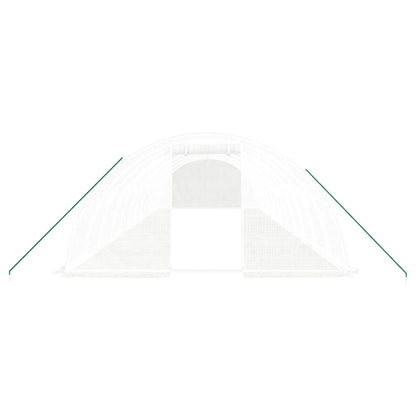 vidaXL Greenhouse with Steel Frame White 48 m² 12x4x2 m 4