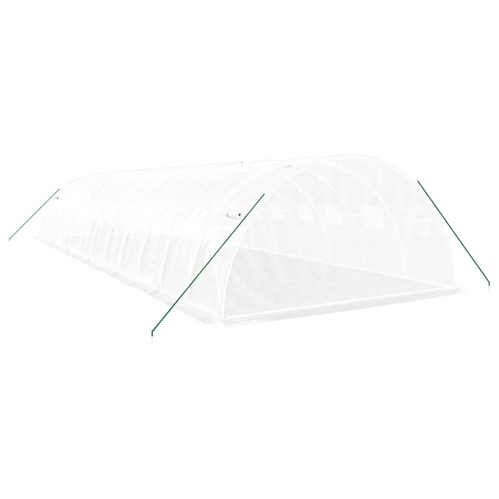 vidaXL Greenhouse with Steel Frame White 48 m² 12x4x2 m 6