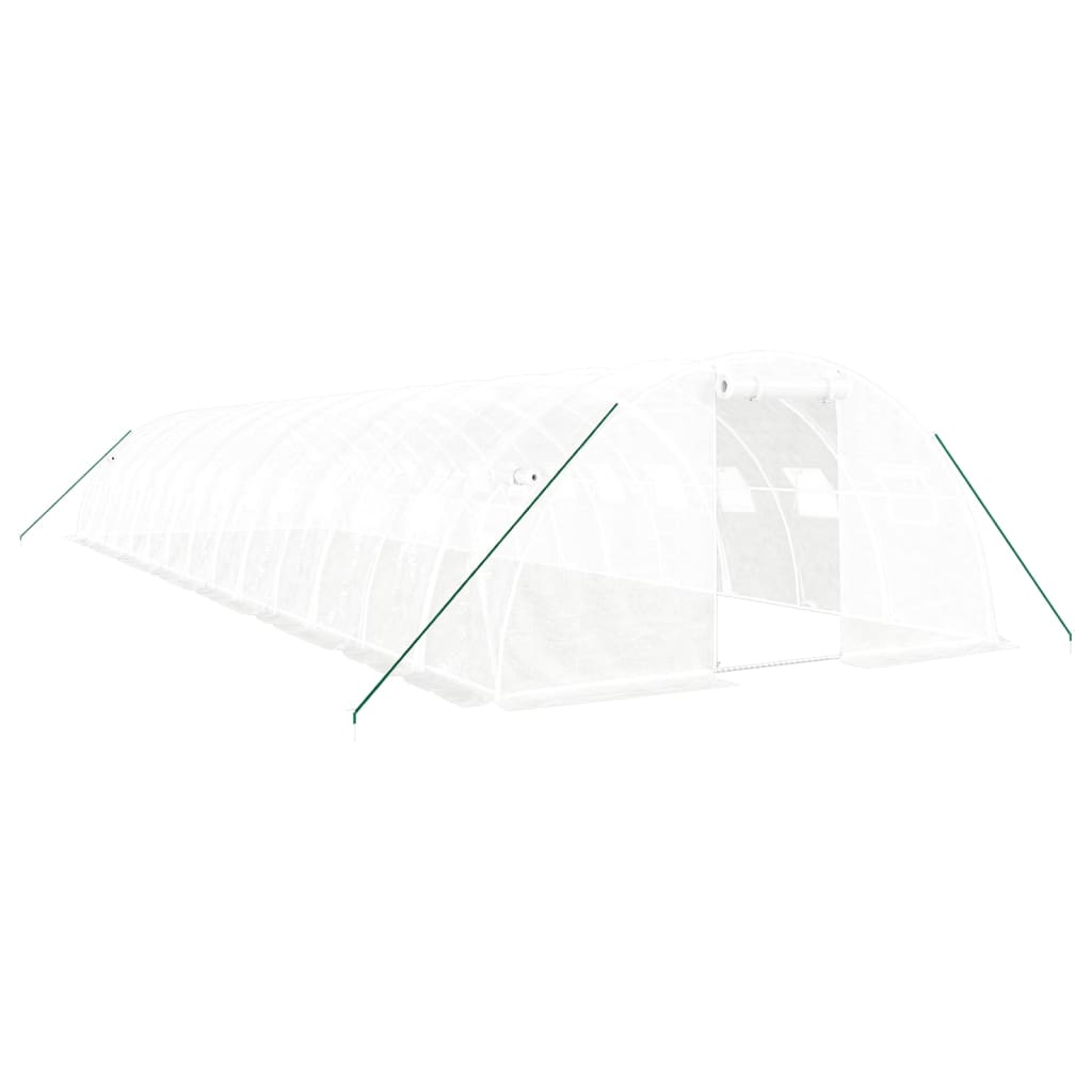vidaXL Greenhouse with Steel Frame White 56 m² 14x4x2 m 2