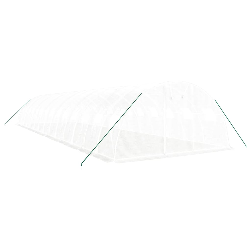 vidaXL Greenhouse with Steel Frame White 56 m² 14x4x2 m 3