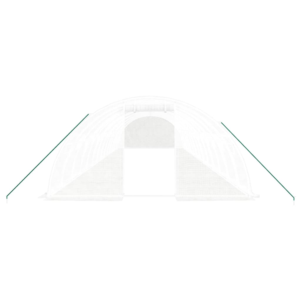 vidaXL Greenhouse with Steel Frame White 56 m² 14x4x2 m 4