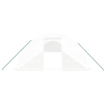 vidaXL Greenhouse with Steel Frame White 56 m² 14x4x2 m 4