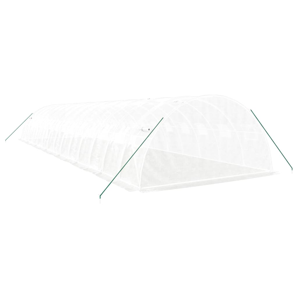 vidaXL Greenhouse with Steel Frame White 56 m² 14x4x2 m 6