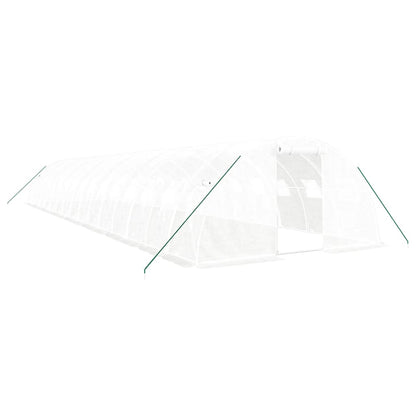 vidaXL Greenhouse with Steel Frame White 64 m² 16x4x2 m 2