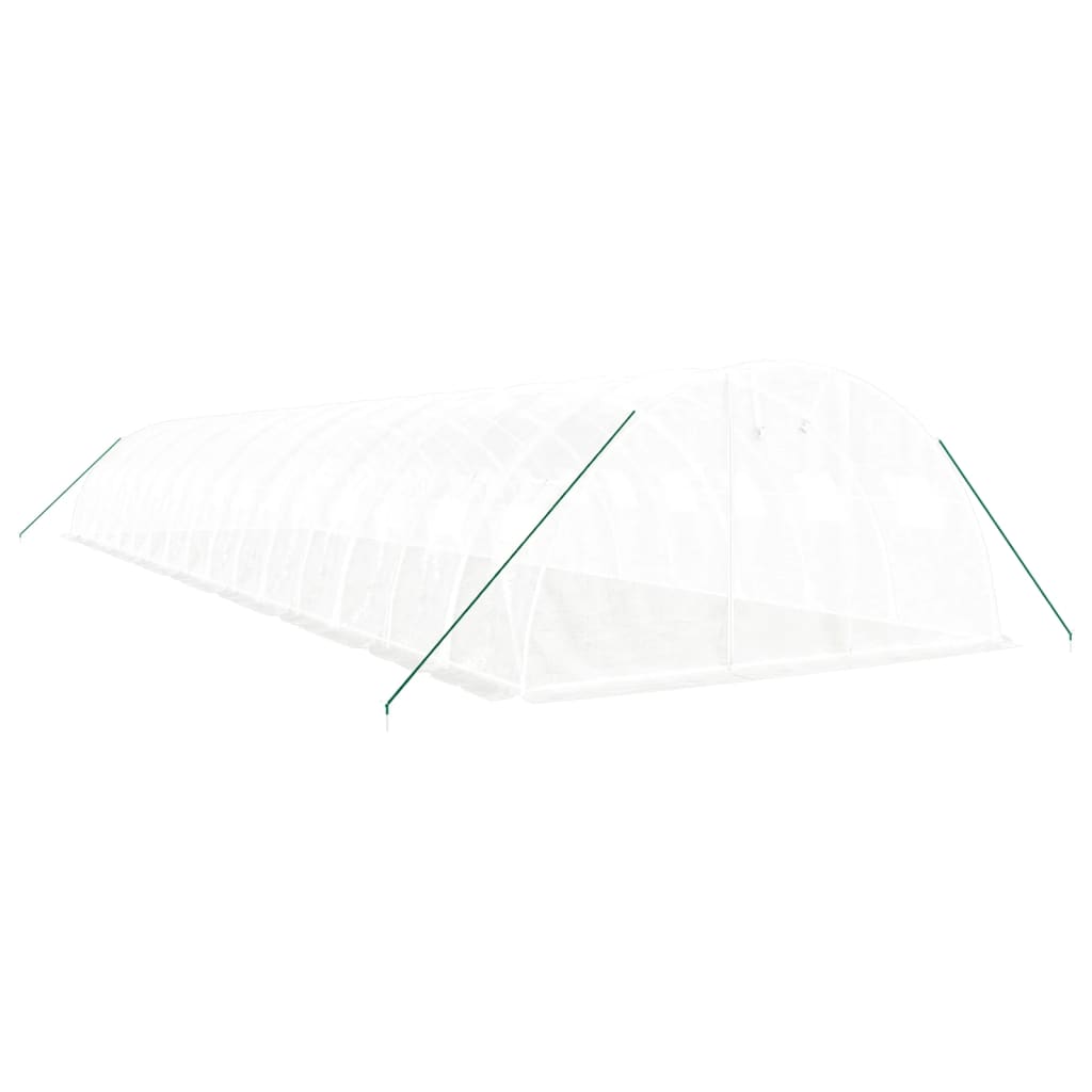 vidaXL Greenhouse with Steel Frame White 64 m² 16x4x2 m 3