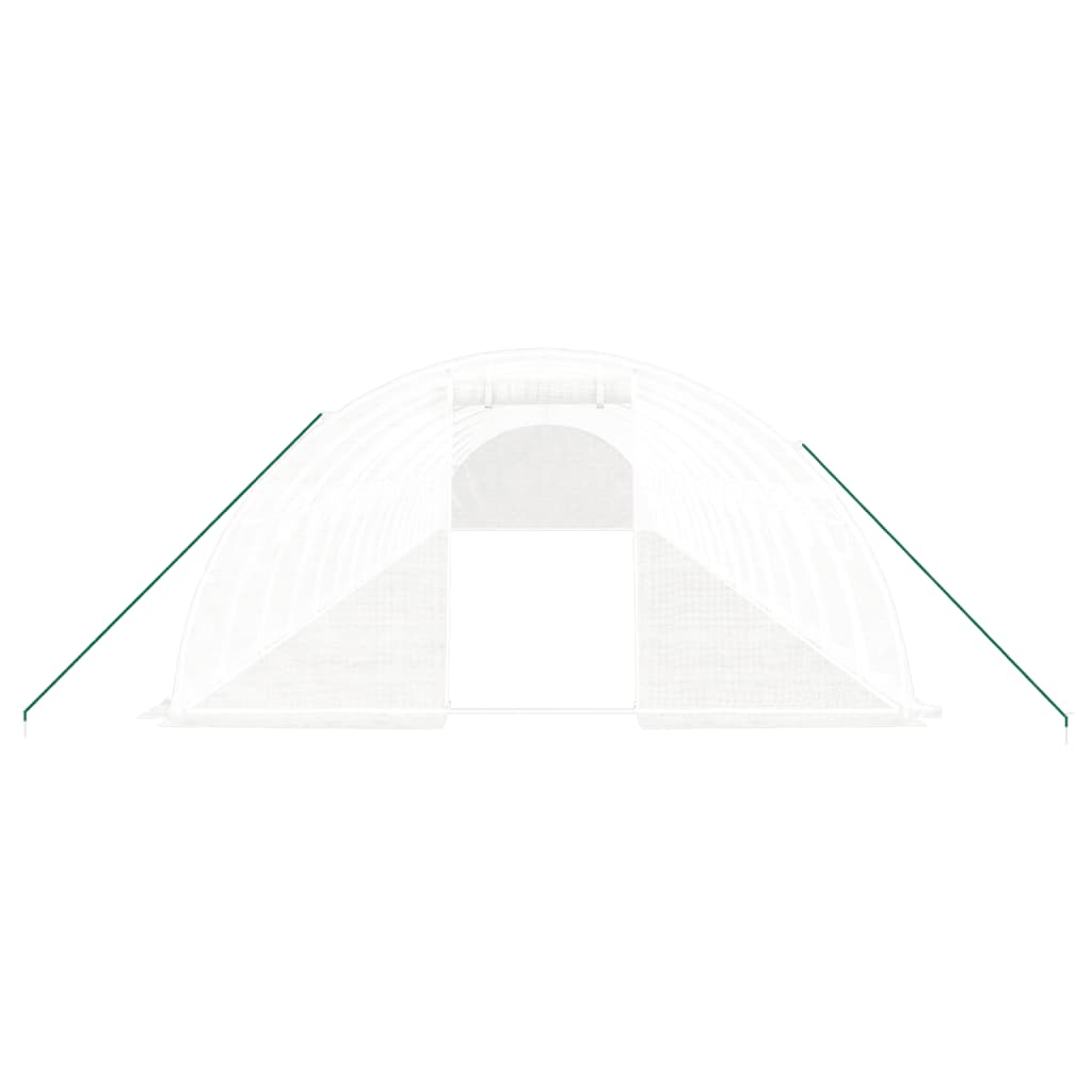 vidaXL Greenhouse with Steel Frame White 64 m² 16x4x2 m 4