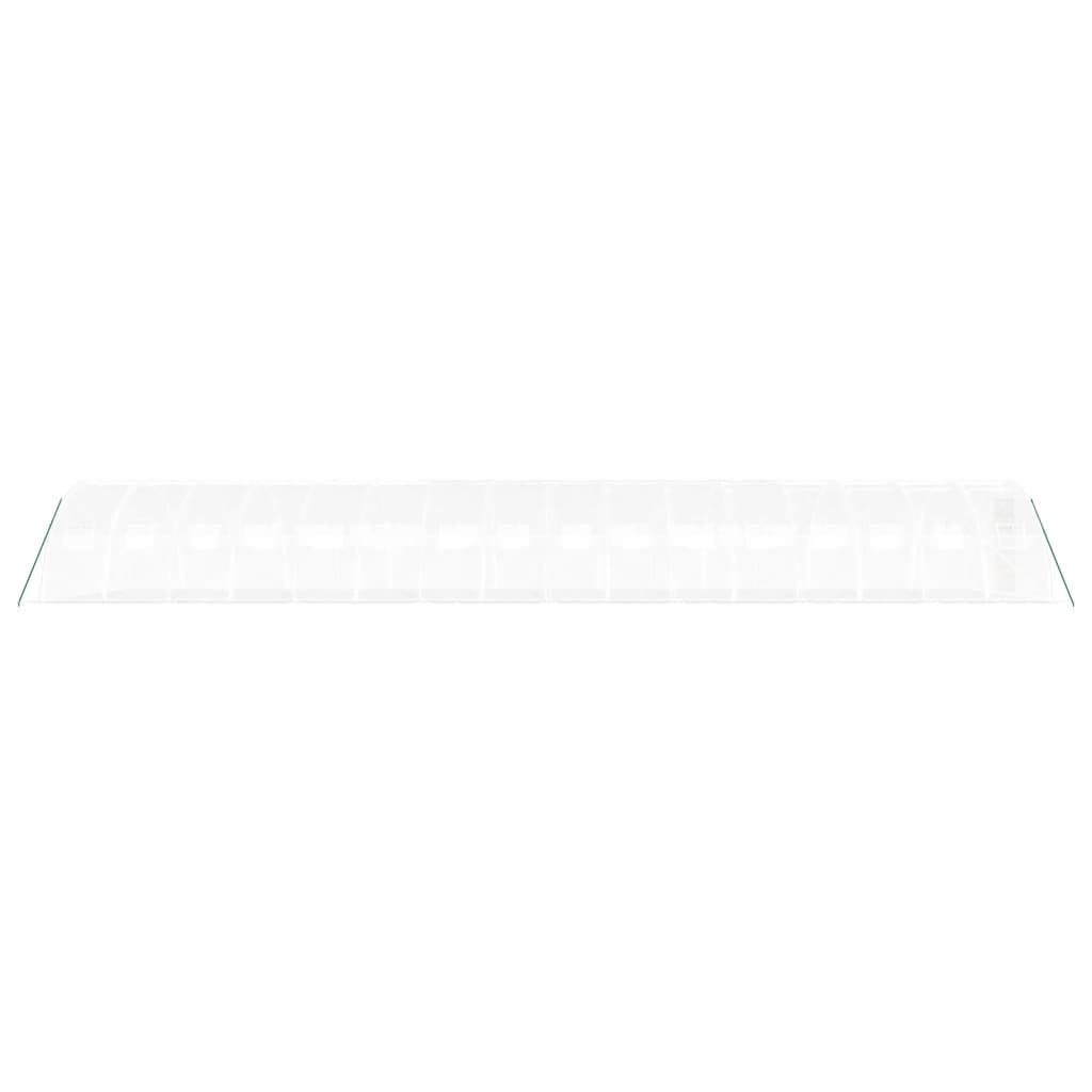vidaXL Greenhouse with Steel Frame White 64 m² 16x4x2 m 5