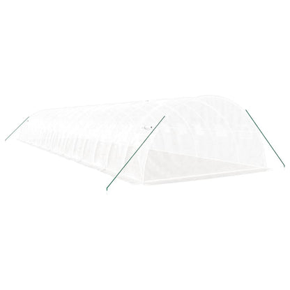 vidaXL Greenhouse with Steel Frame White 64 m² 16x4x2 m 6