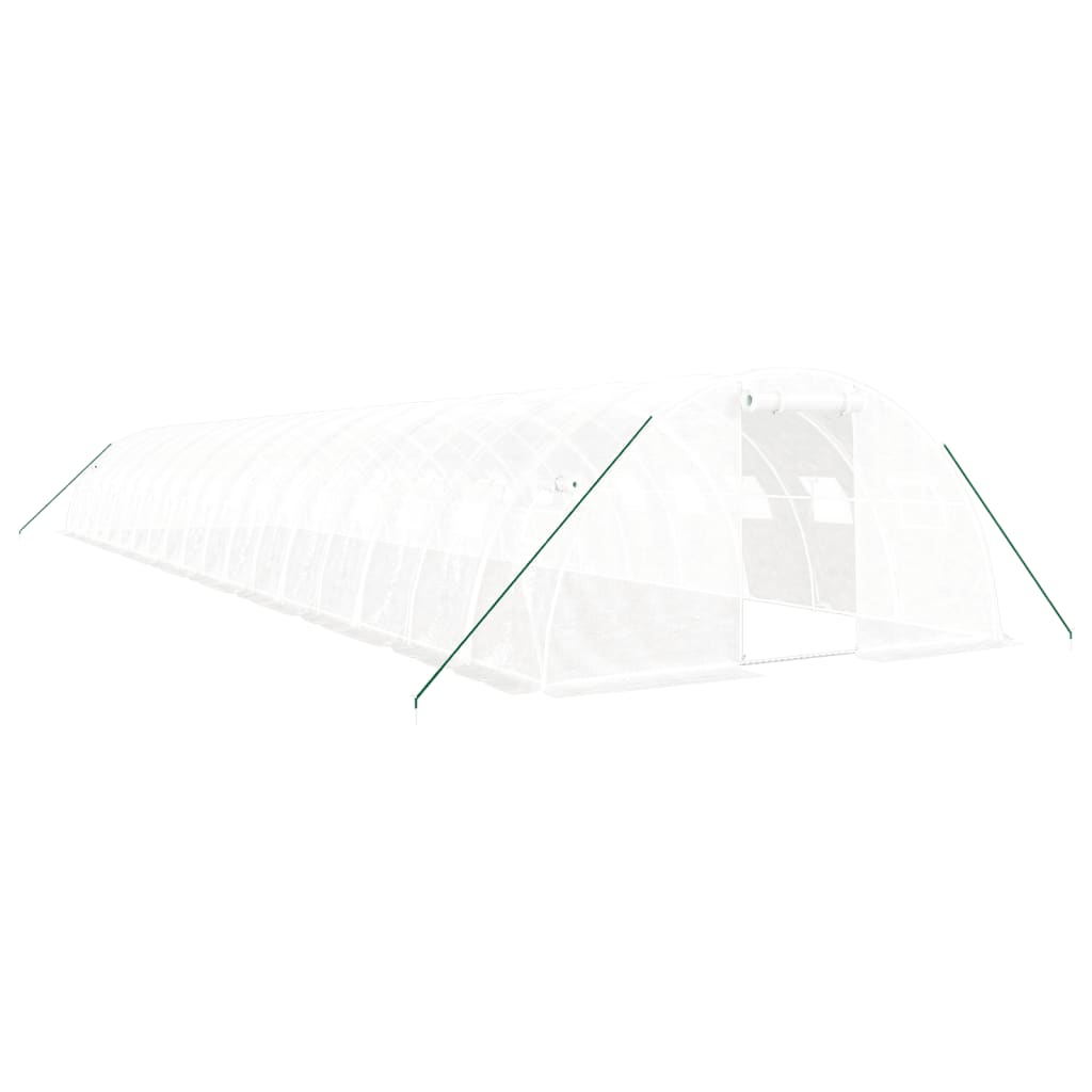 vidaXL Greenhouse with Steel Frame White 72 m² 18x4x2 m 2