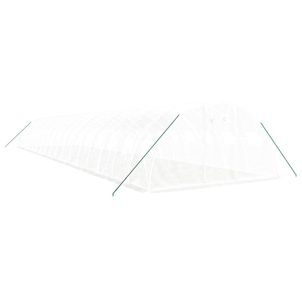 vidaXL Greenhouse with Steel Frame White 72 m² 18x4x2 m 3