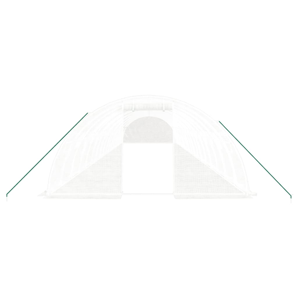 vidaXL Greenhouse with Steel Frame White 72 m² 18x4x2 m 4