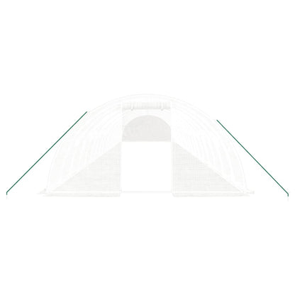 vidaXL Greenhouse with Steel Frame White 72 m² 18x4x2 m 4