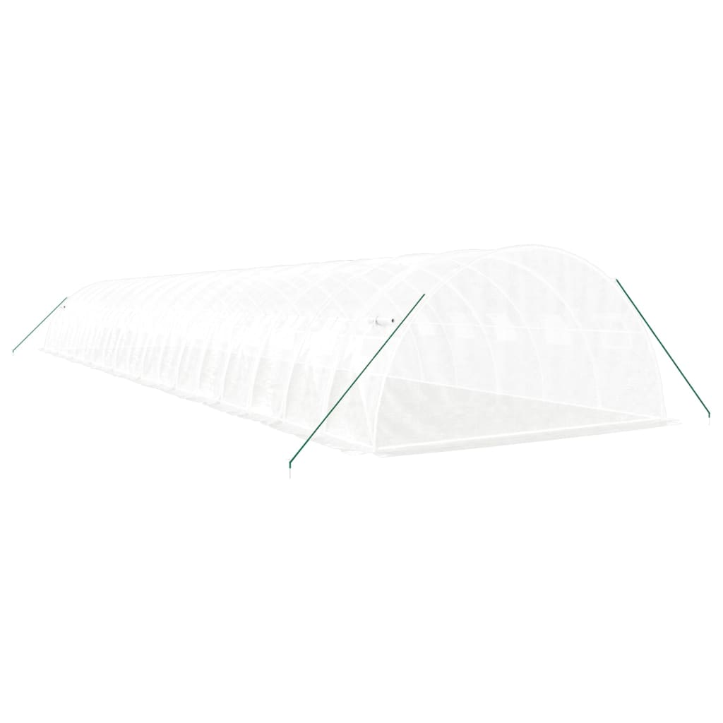 vidaXL Greenhouse with Steel Frame White 72 m² 18x4x2 m 6