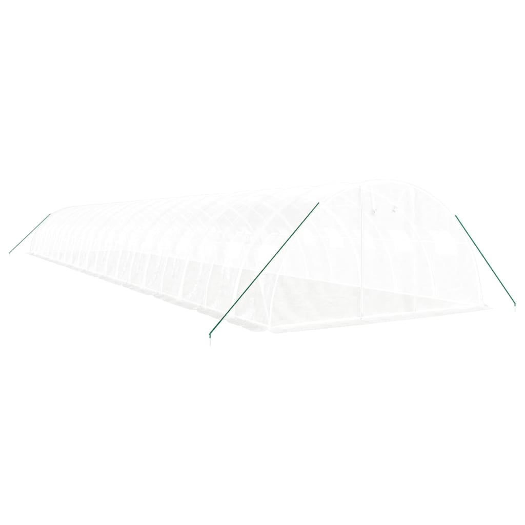 vidaXL Greenhouse with Steel Frame White 80 m² 20x4x2 m 3