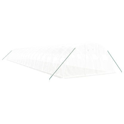 vidaXL Greenhouse with Steel Frame White 80 m² 20x4x2 m 3