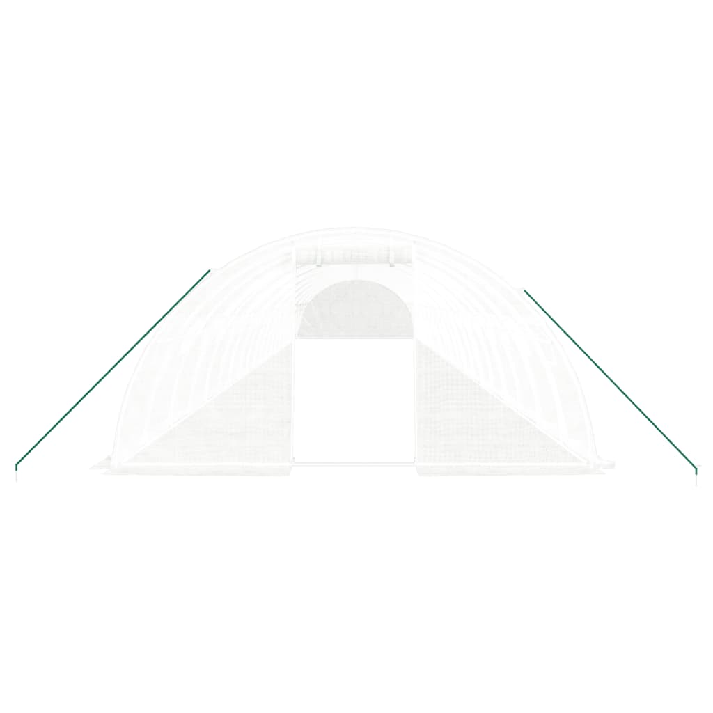 vidaXL Greenhouse with Steel Frame White 80 m² 20x4x2 m 4