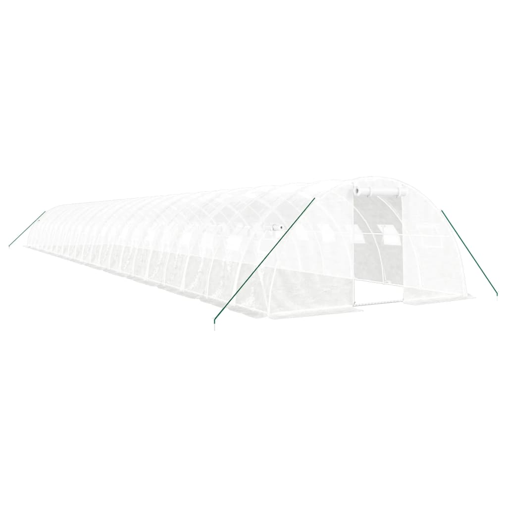 vidaXL Greenhouse with Steel Frame White 88 m² 22x4x2 m 2