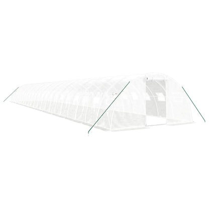 vidaXL Greenhouse with Steel Frame White 88 m² 22x4x2 m 2
