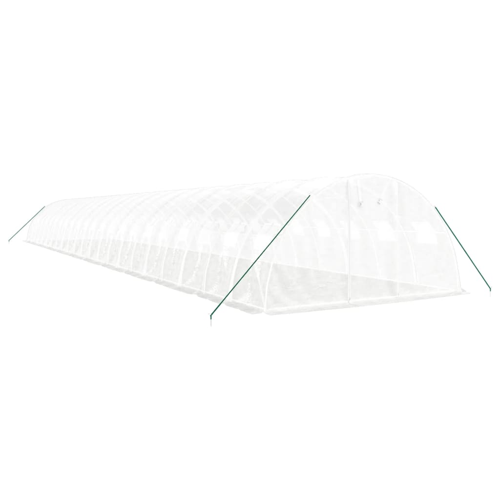 vidaXL Greenhouse with Steel Frame White 88 m² 22x4x2 m 3