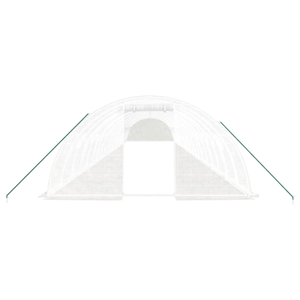 vidaXL Greenhouse with Steel Frame White 88 m² 22x4x2 m 4