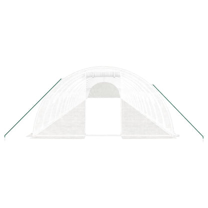 vidaXL Greenhouse with Steel Frame White 88 m² 22x4x2 m 4