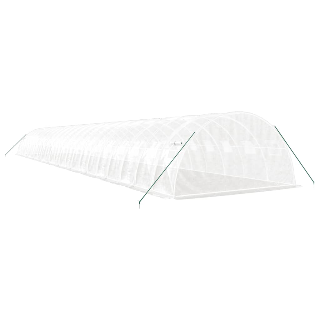 vidaXL Greenhouse with Steel Frame White 88 m² 22x4x2 m 6